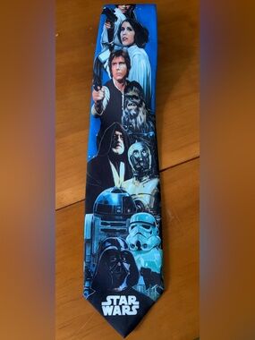 VTG 1994 Star Wars Blue Character Novelty Neck Tie